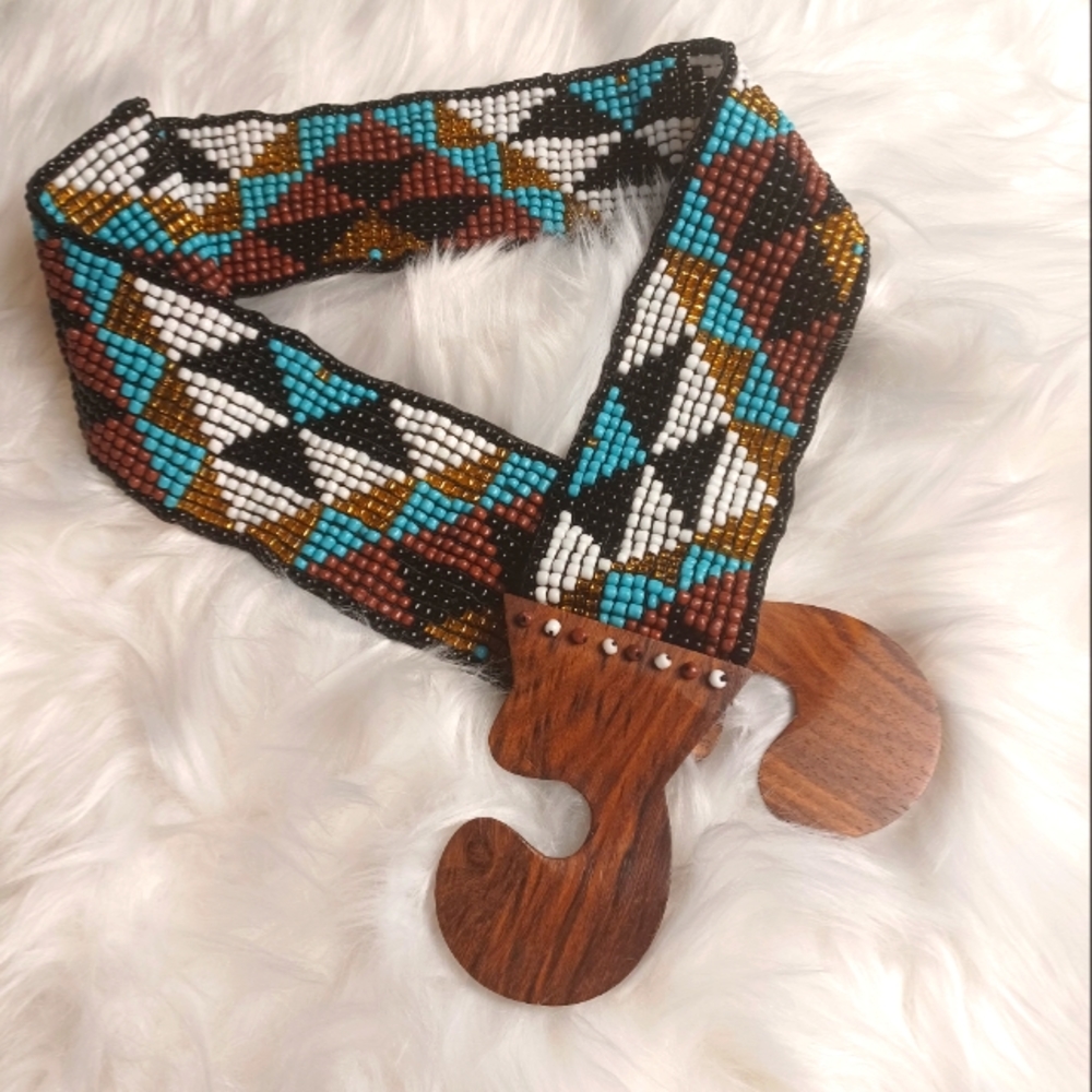 Artisan Crafted Tribal Beaded Belt